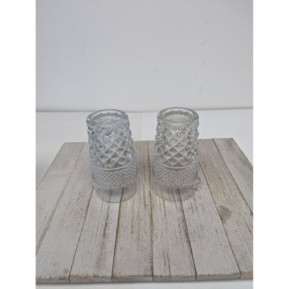 Anchor Hocking Wexford Set 2 Diamond Point Tumblers 11oz 5 1/2" Drinking Glasses - Picture 3 of 4